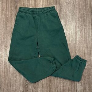 Aritzia TNA green mega fleece sweatpants